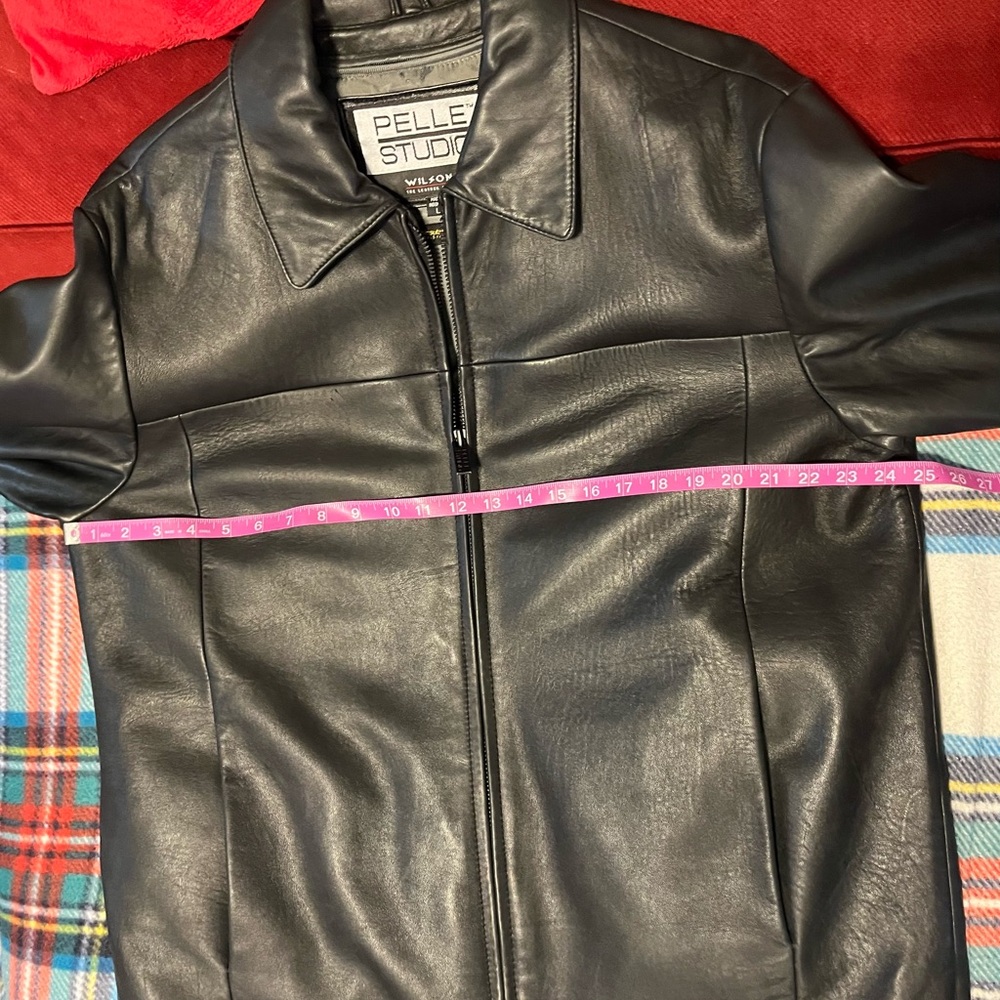 WILSONS Pelle Studio Men's Leather Jacket sz L - Picture 8 of 9